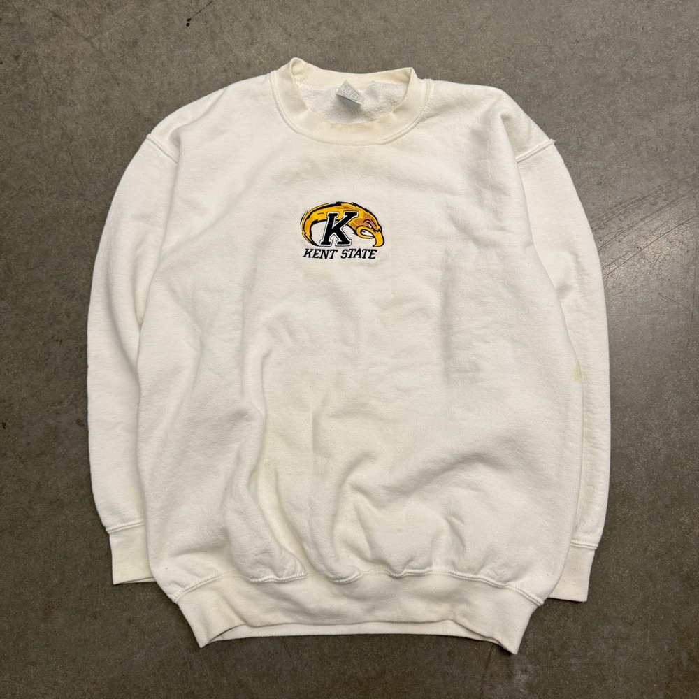 Vintage Kent State Golden Flashes Gildan Ultra Blend Sweatshirt Mens Medium